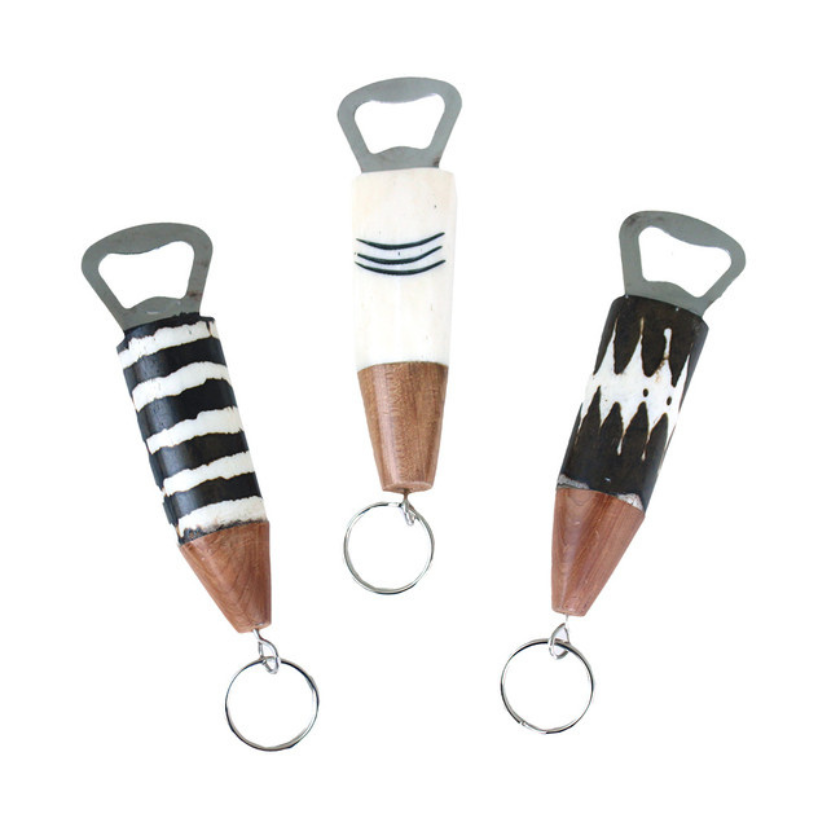 AFRICAN BONE BOTTLE OPENER ASSORTED image 0